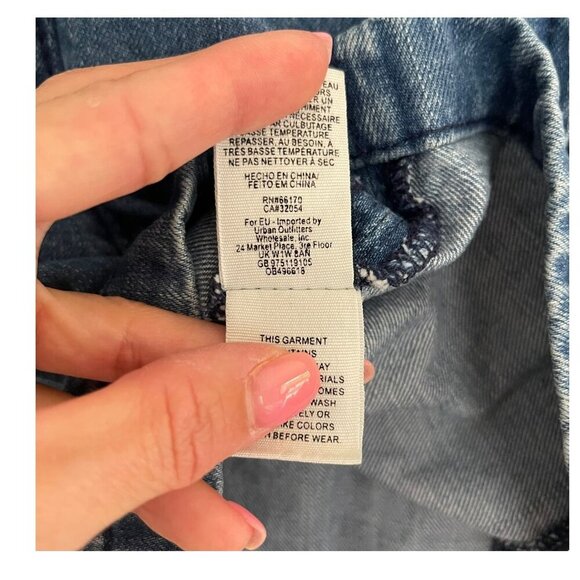 Free People Size 0 Zip to It Denim Mini Jean Skirt Chloe Wash Boho - Picture 7 of 10